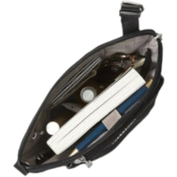 Baggallini Essential Crossbody With RFID - Gray - 9" x 9" x 2.25" - Picture 6 of 11